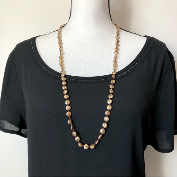 Lucky Brand Single Strand Textured Bead Station Necklace - Picture 3 of 13